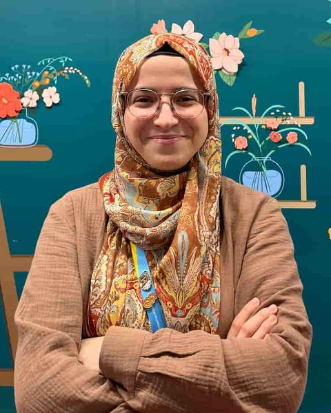 Sevde Gökdemir at the İntrotema stand, Frankfurter Buchmesse 2026